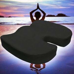 Black Memory Foam Coccyx Seat Cushion